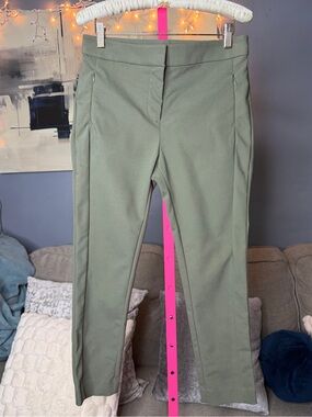 LOFT Petite 4P Olive Green Ankle Pants Slim Stretch Work Career Trousers 💛